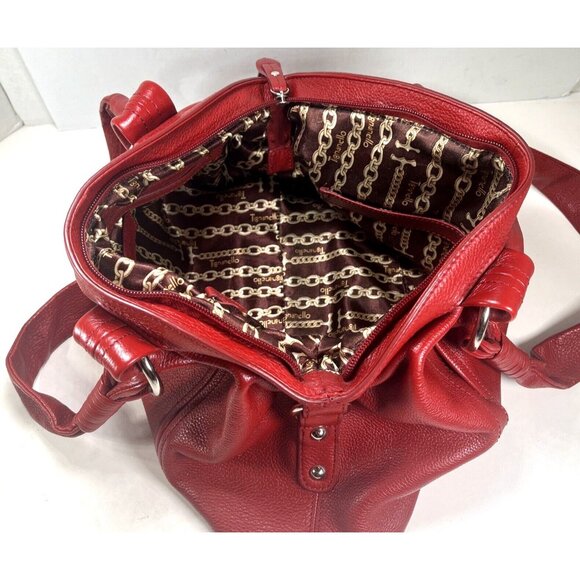 Tignanello Soft Red Leather Shoulder Bag - Picture 3 of 16